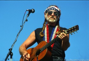 Willie Nelson playing